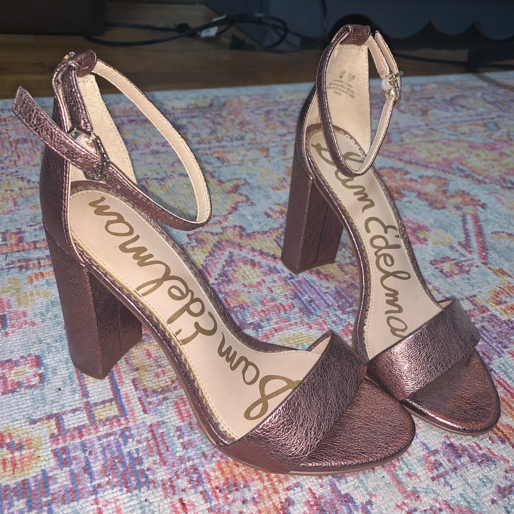 Sam Edelman Yaro Heeled Sandal Rose Gold
